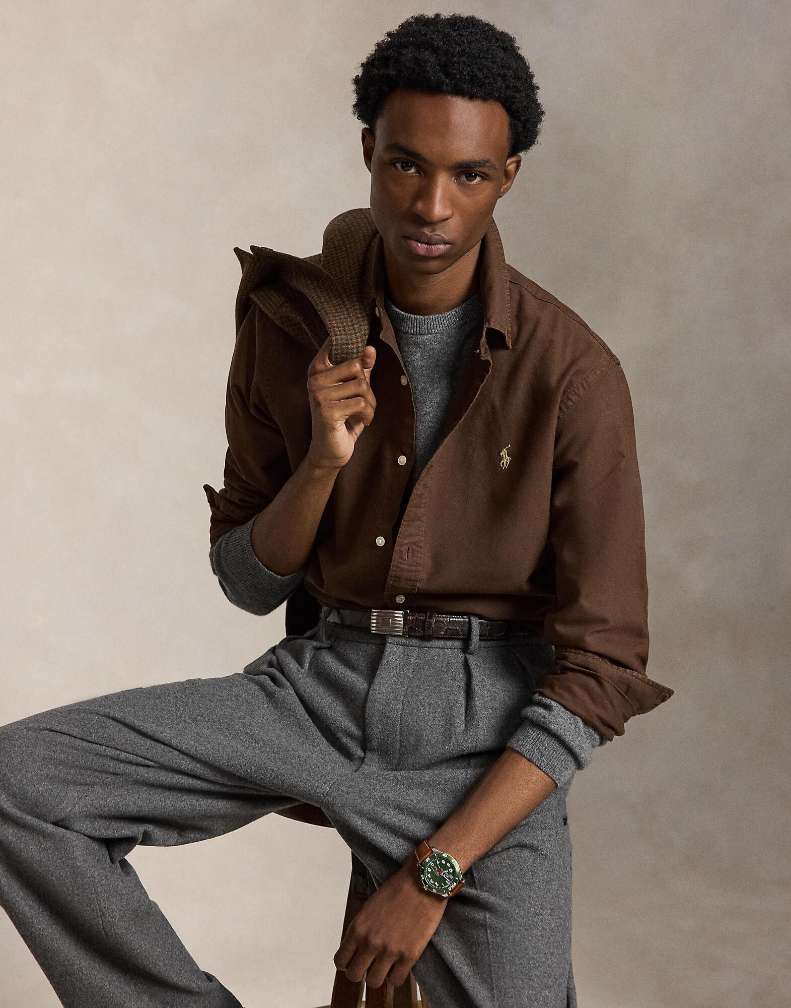 Custom Fit Garment-Dyed Oxford Shirt