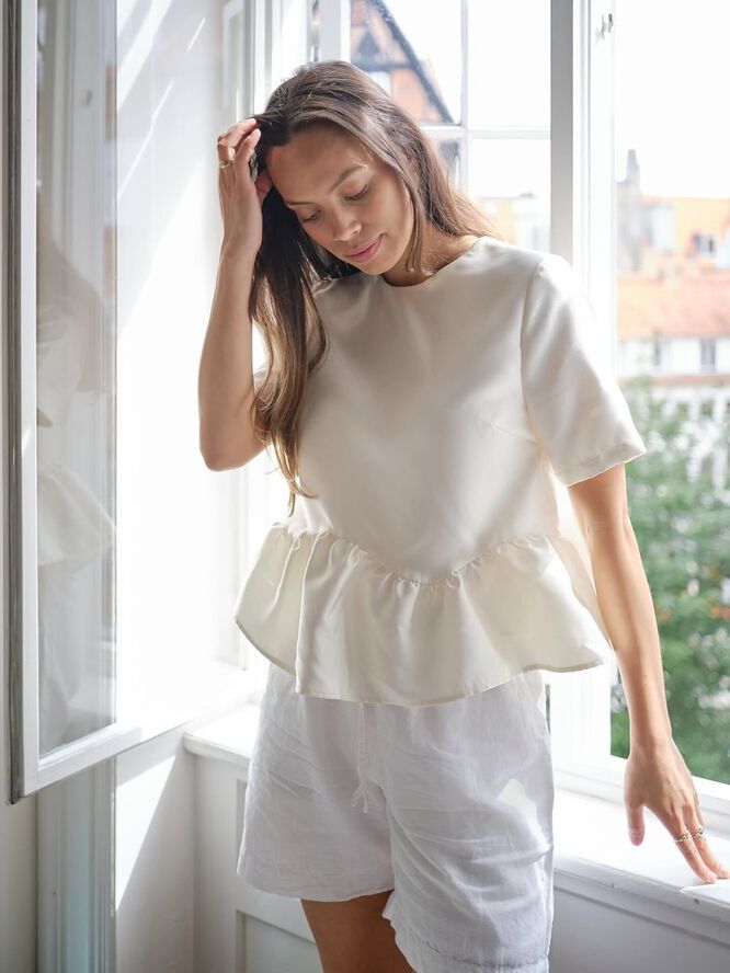 Alva Dull Satin Blouse