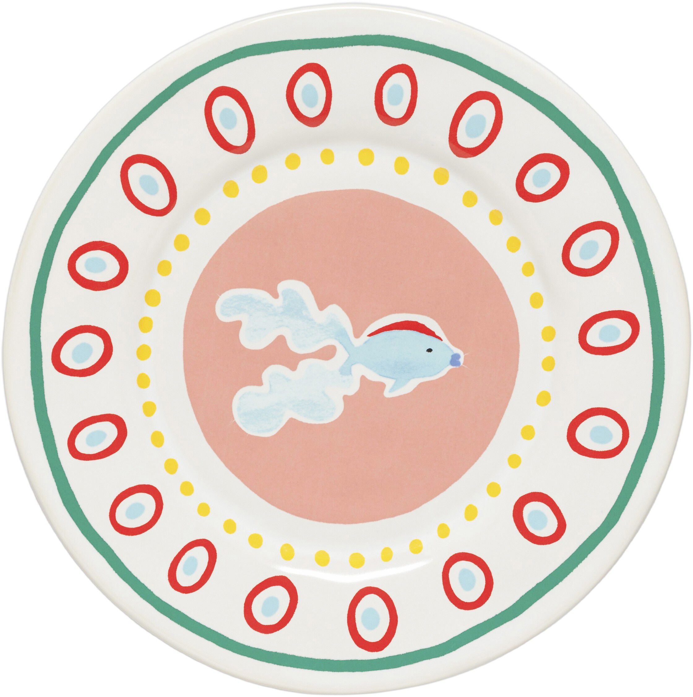 Tallrik flat Bliss 22 cm Rosa/Gul Keramik