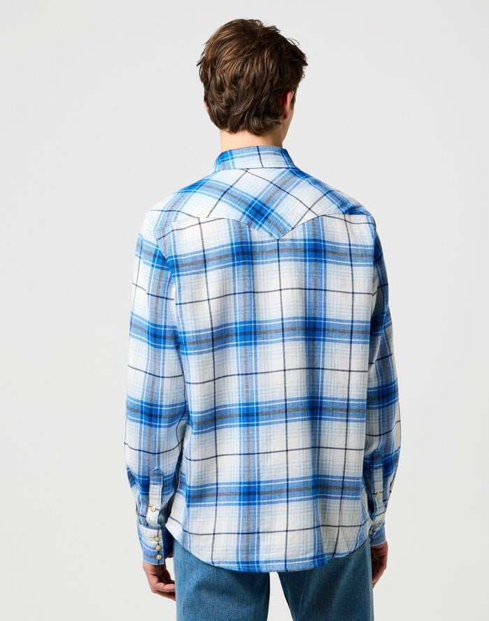 WESTERN SHIRT LIGHT BLUE WHITE