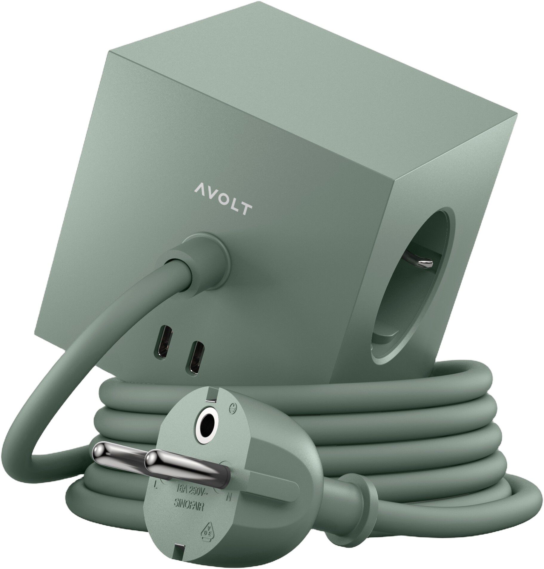 Square 1 - USB-C - 3m F EU - Oak Green