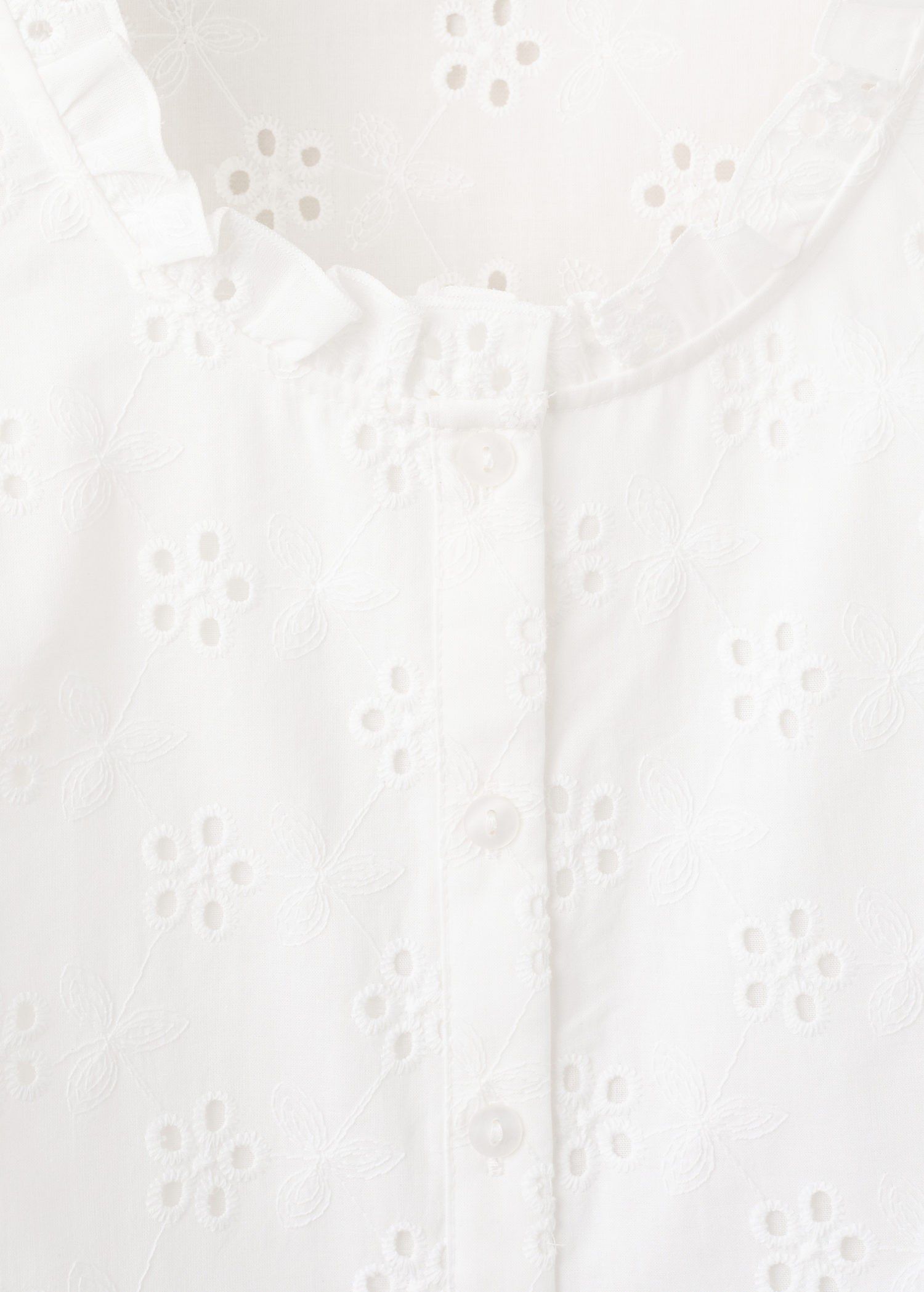 Cotton blouse with broderie anglais