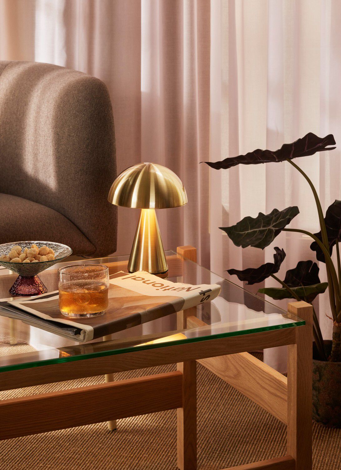 Mush Portable Lamp Brass