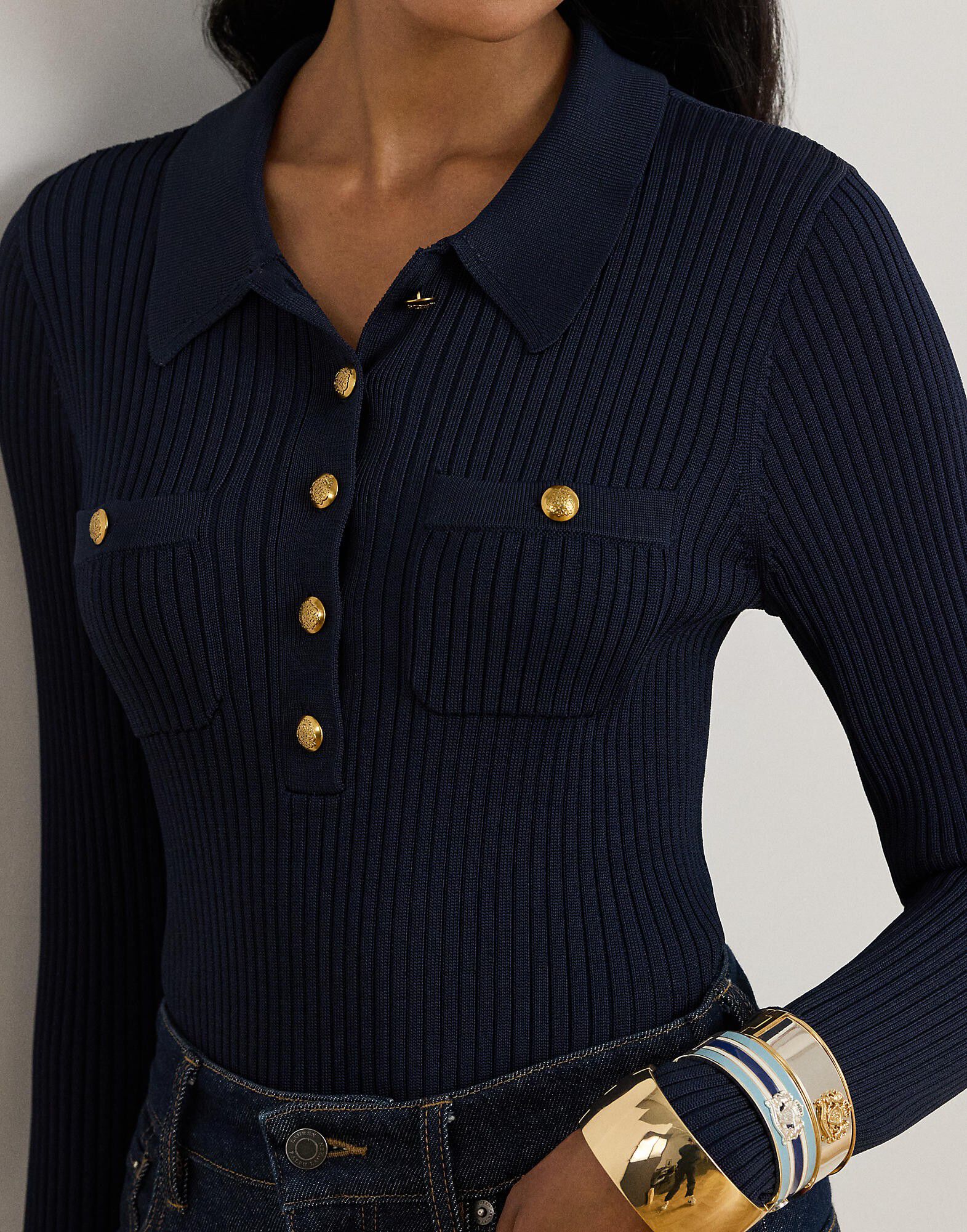 MATTE RAYON NYLON-LS SWEATER
