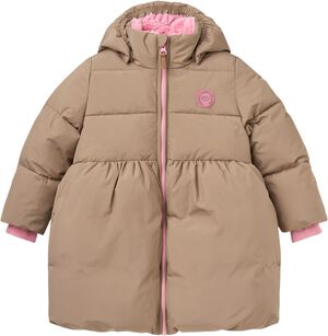Puffer Long Frill Jacket w. Teddy Lining