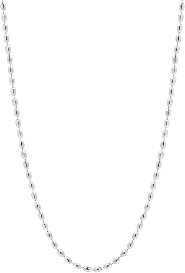 Silver Beaded Chain Necklace