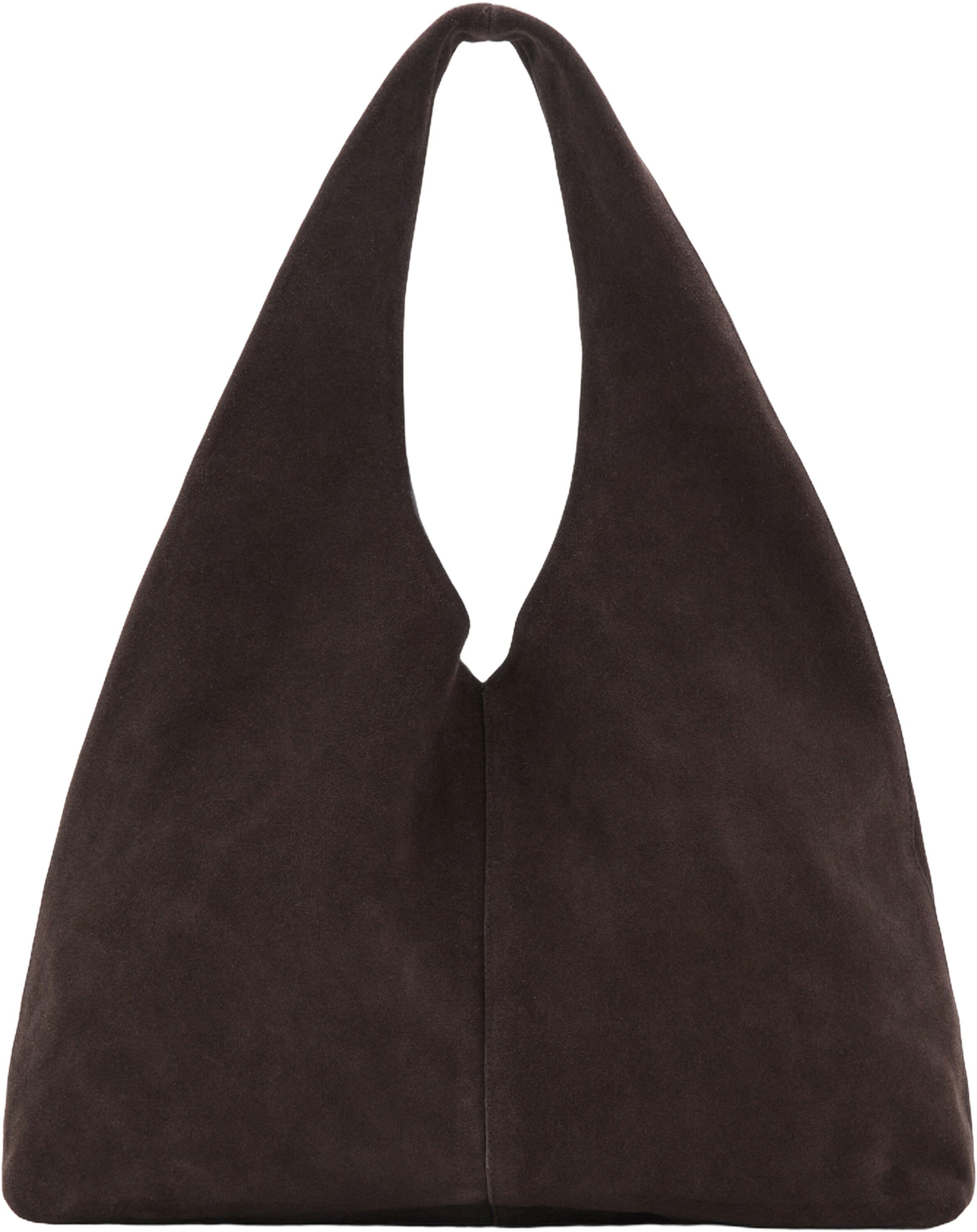 Suede shopper bag