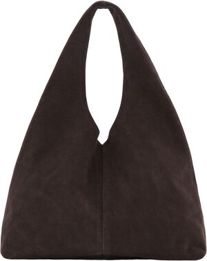 Suede shopper bag