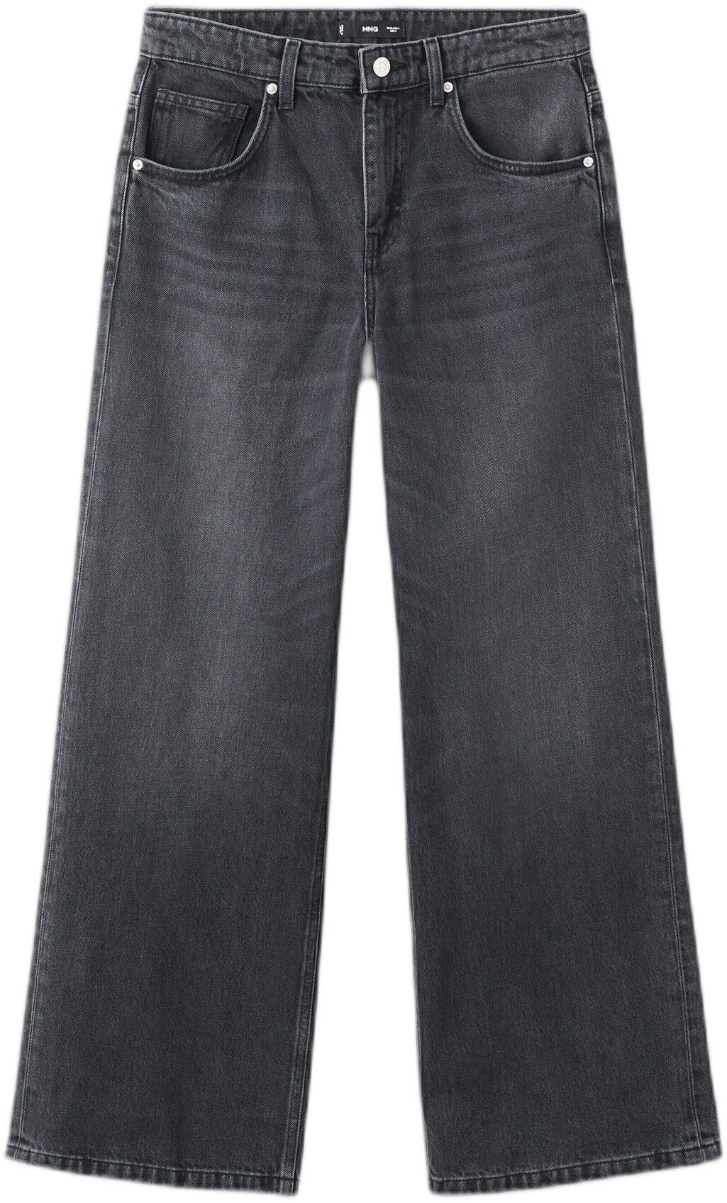 Low-rise wide leg jeans