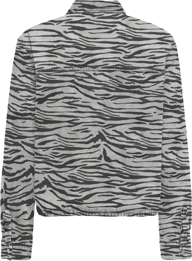 ONLCASSIE LS ZEBRA SHIRT DNM SIK