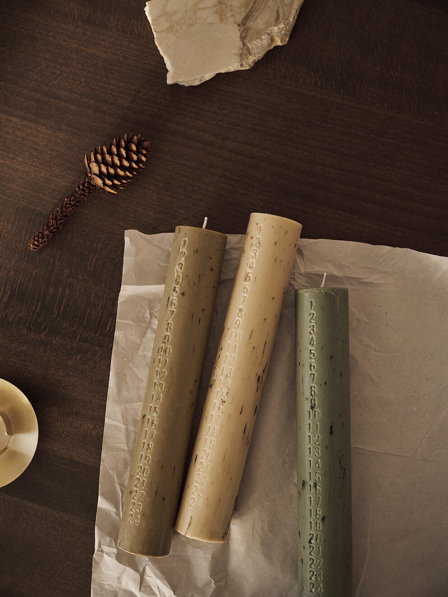 Mura Advent Candle - Ash Brown
