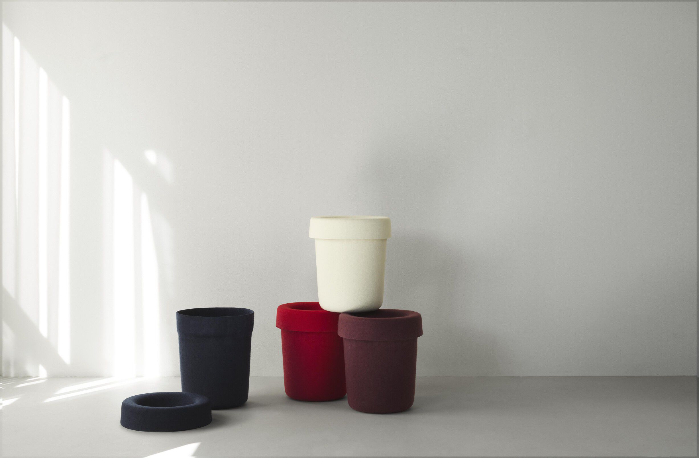 Hide Office Bin Burgundy