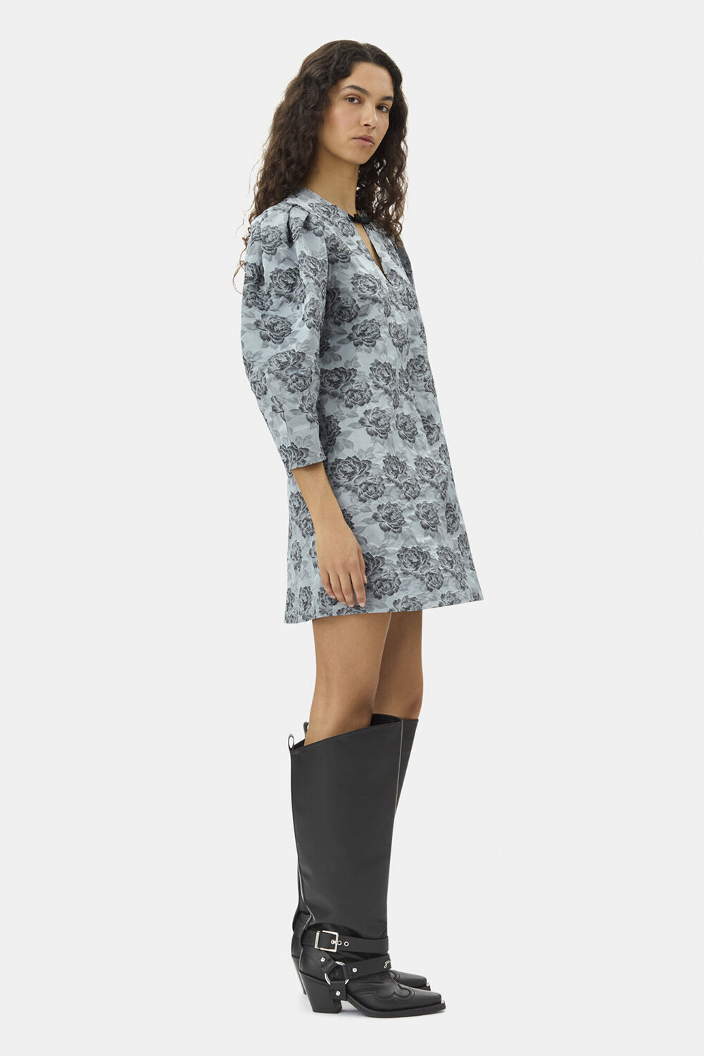 Botanical Jacquard A-shaped Mini Dr