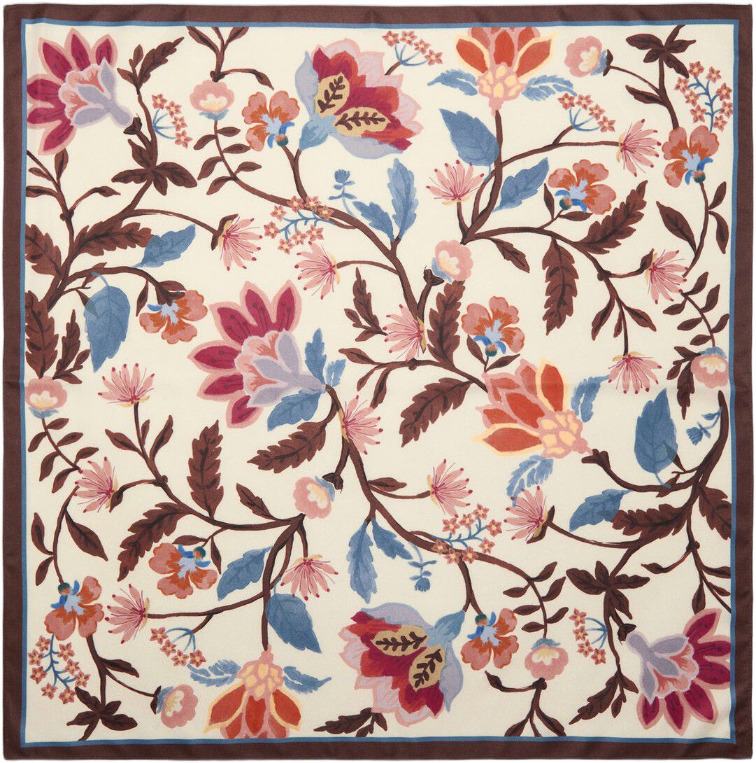 Floral-print scarf