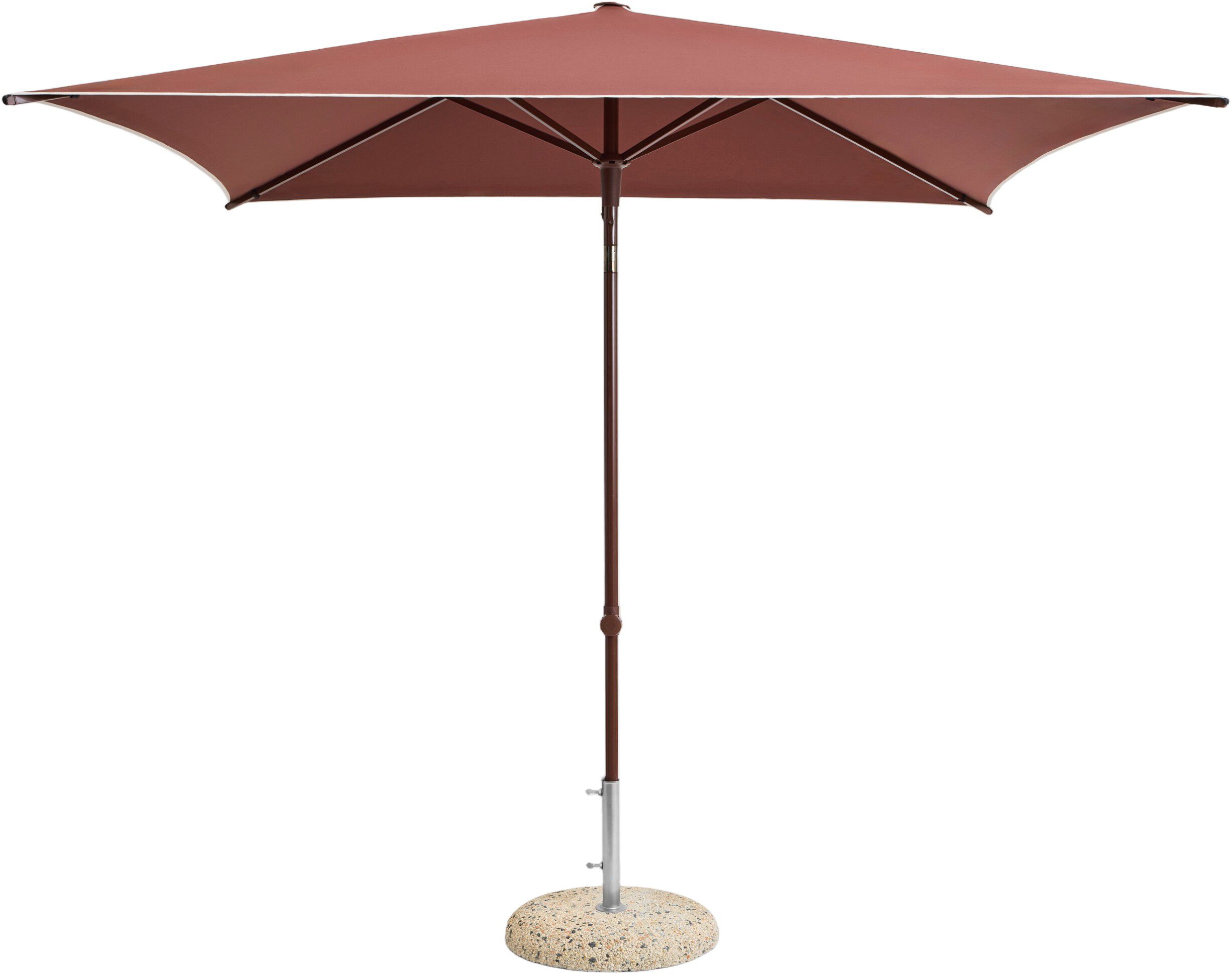 Terrazza Parasol-Square-Off-white and burgundy