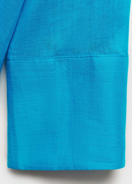 Ramie shirt with hidden buttons