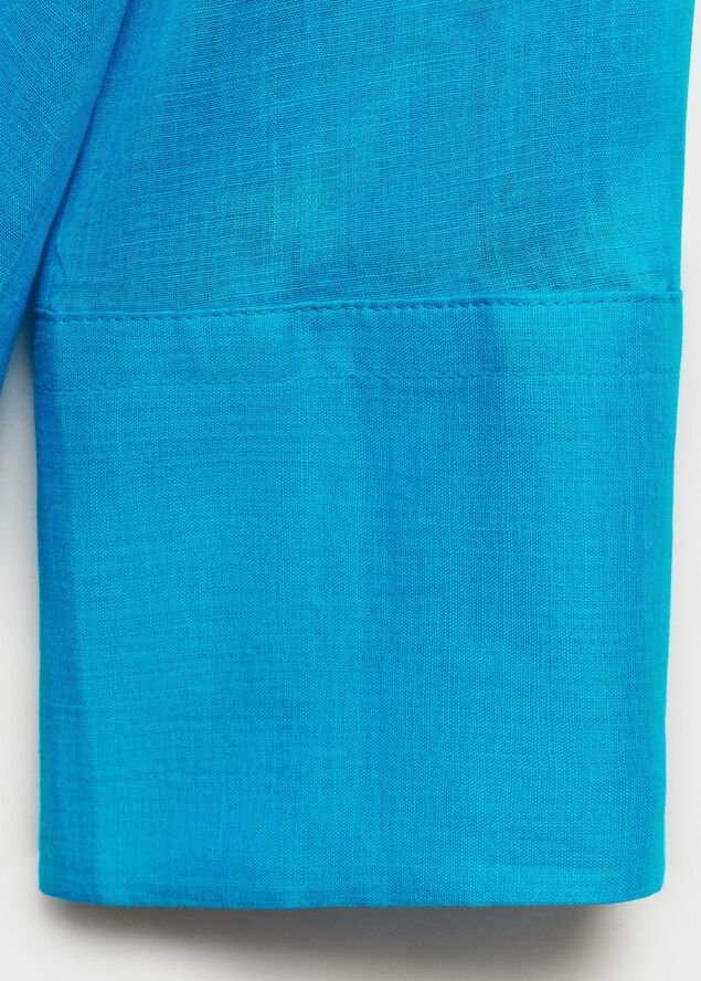 Ramie shirt with hidden buttons