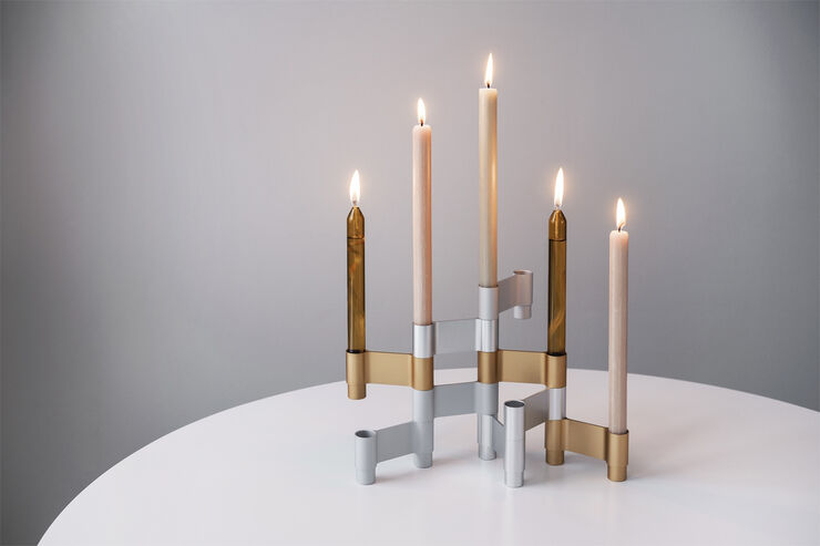 LINK, CANDLE HOLDER, POLISHED ALUMINIUM, 11060P