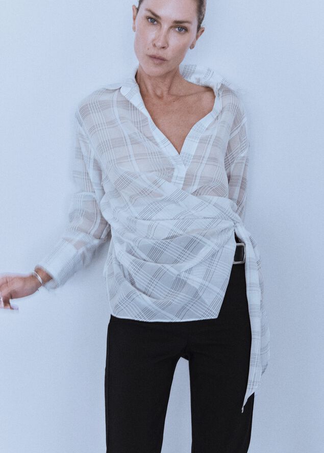Oversize check shirt