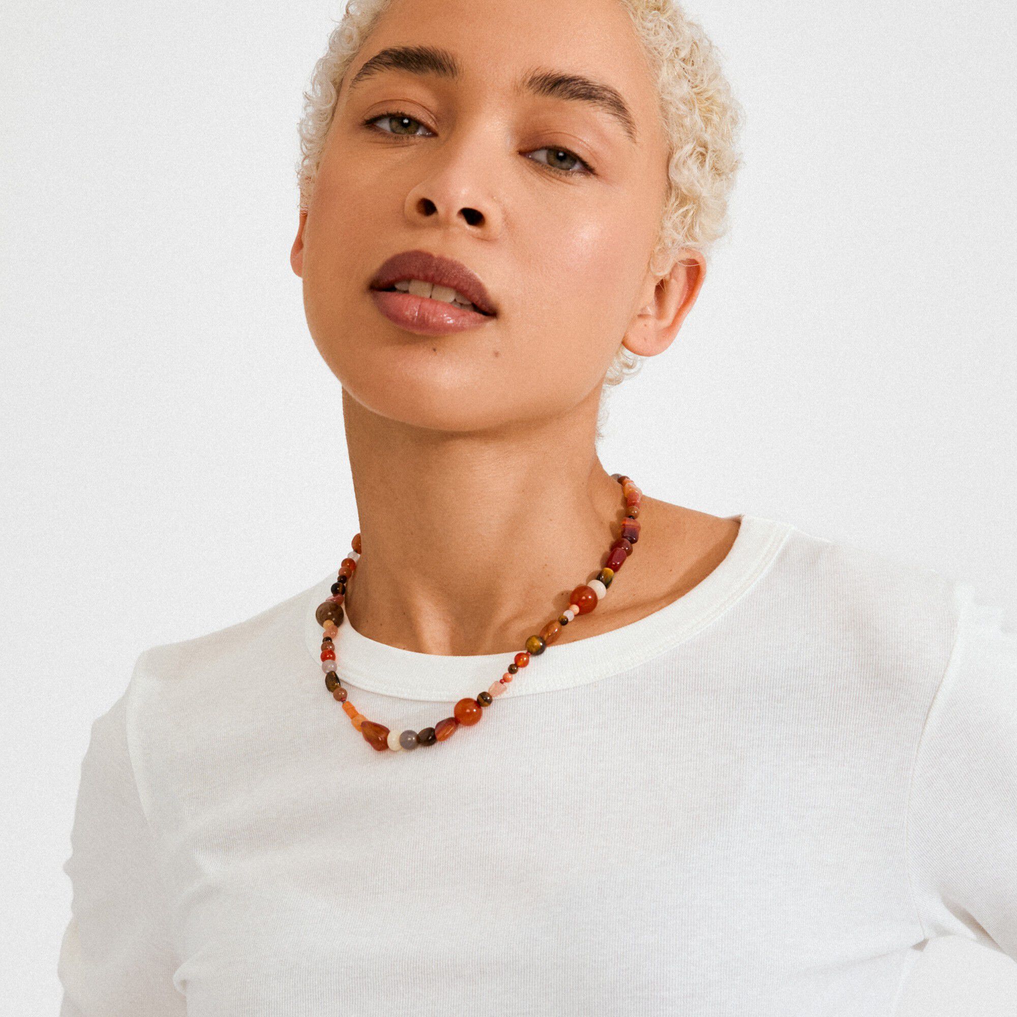 IRIS halsk&aelig;de guldbelagt/multi