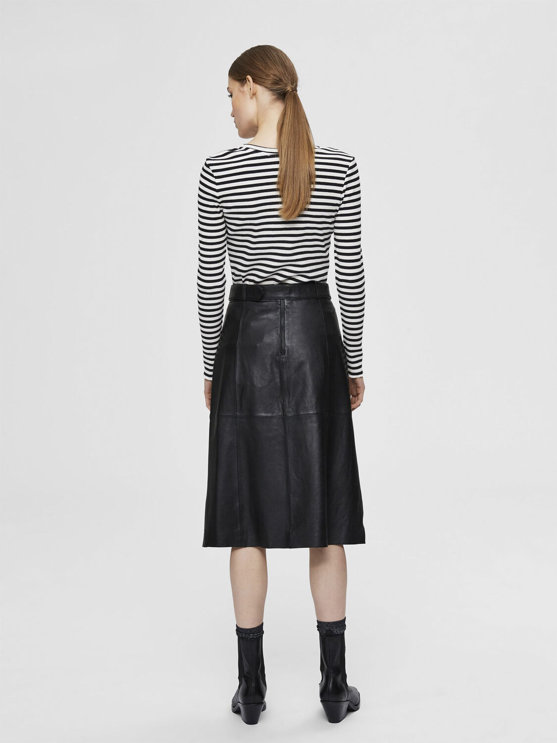 SLFANNA LS CREW NECK TEE STR NOOS