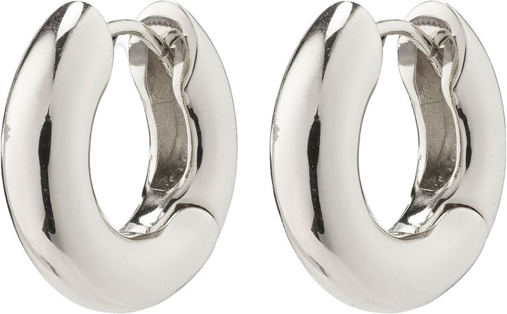 AICA chunky huggie hoop earrings silver-plated