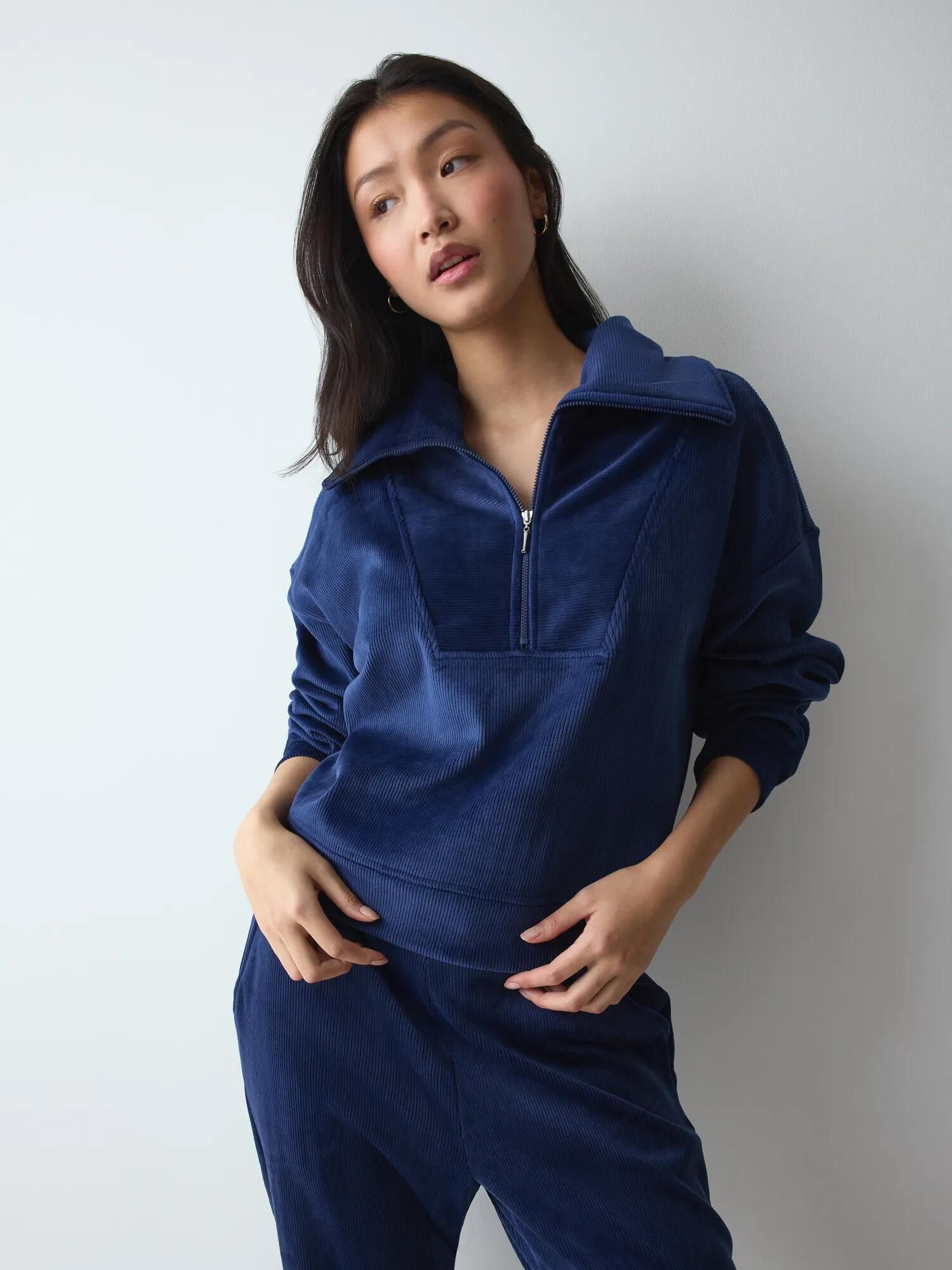 Velour Rib Sweater
