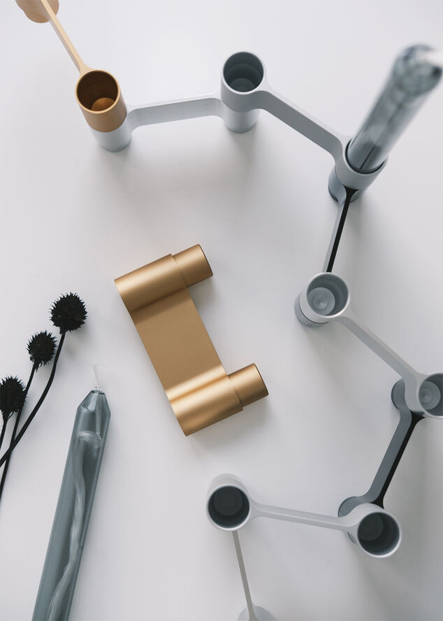 LINK, CANDLE HOLDER, MATT ALUMINIUM, 11060M