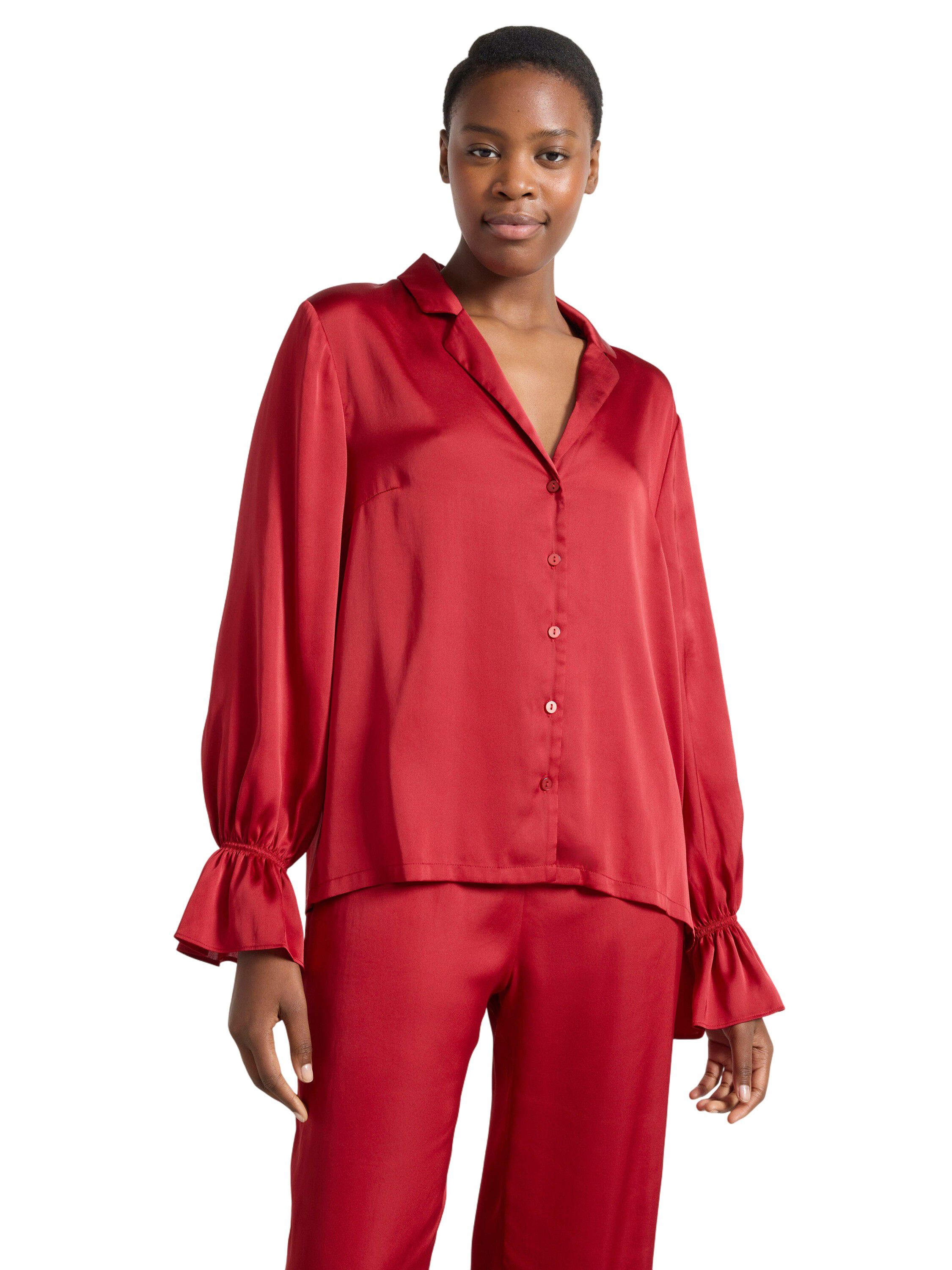 Komfortabel pyjamasskjorte med klas