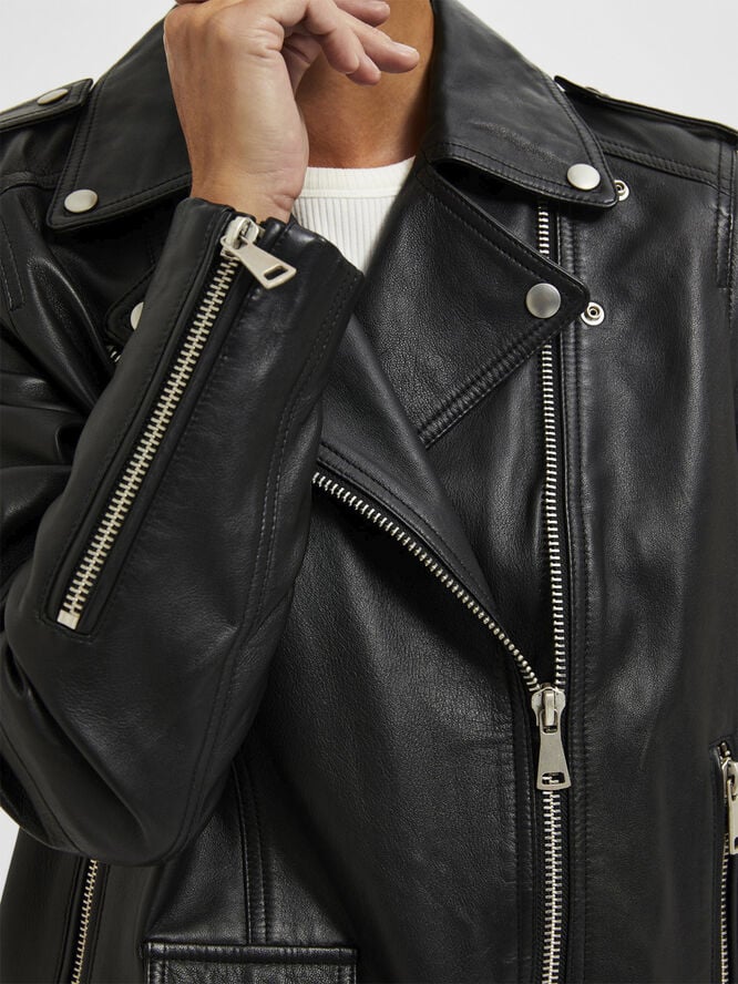 SLFMADISON LEATHER JACKET NOOS