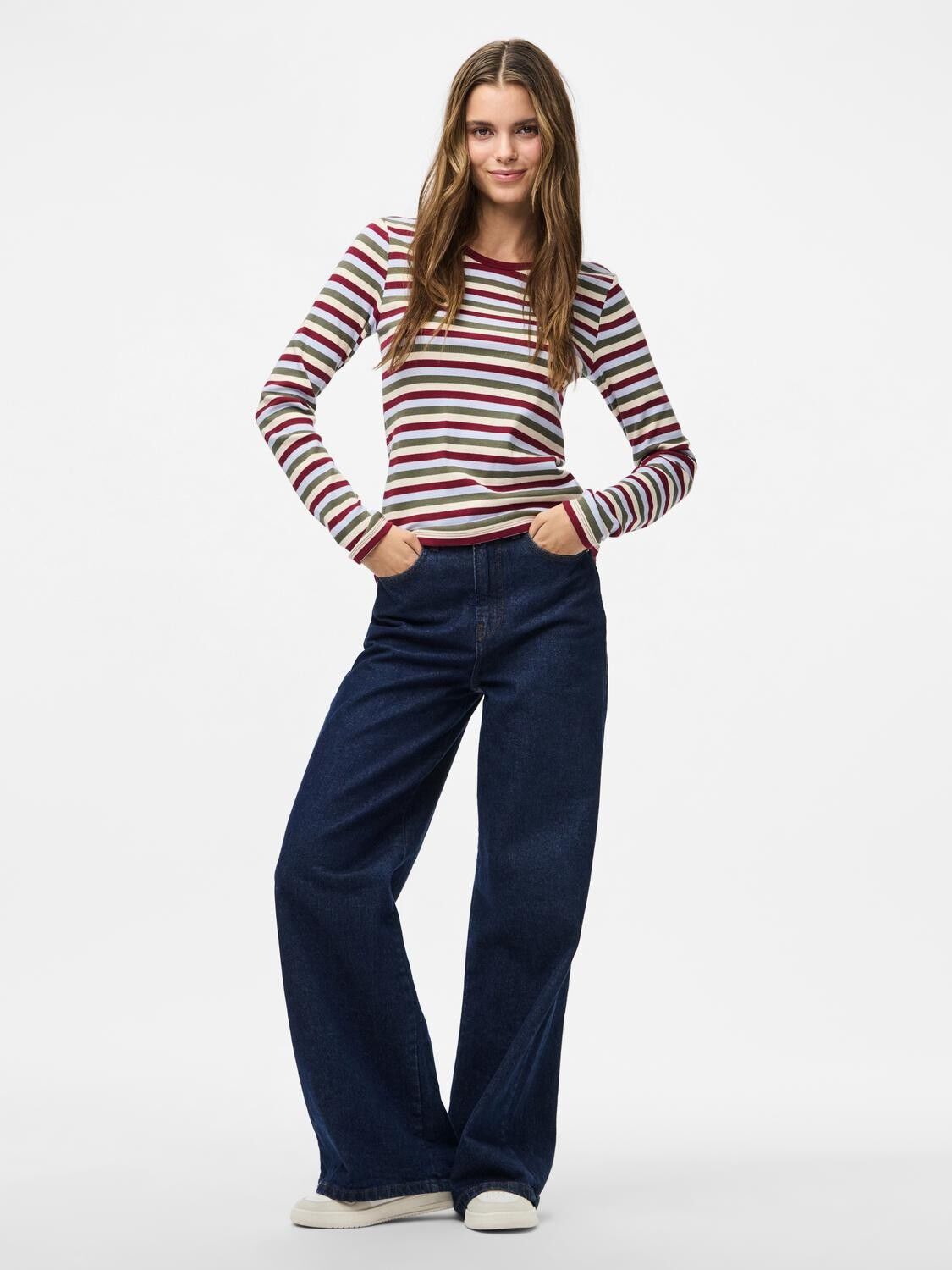 PCMAY LS STRIPED TOP JRS BC