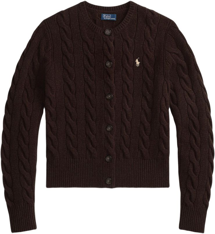 Cable-Knit Wool-Cashmere Cardigan