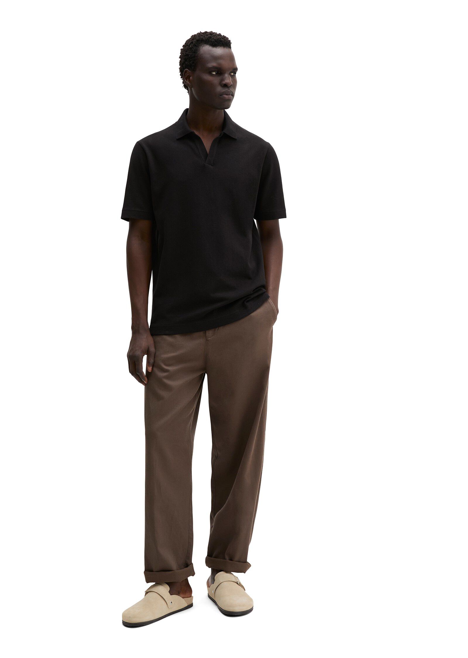 Poloshirt, short sleeve, ribbed cam