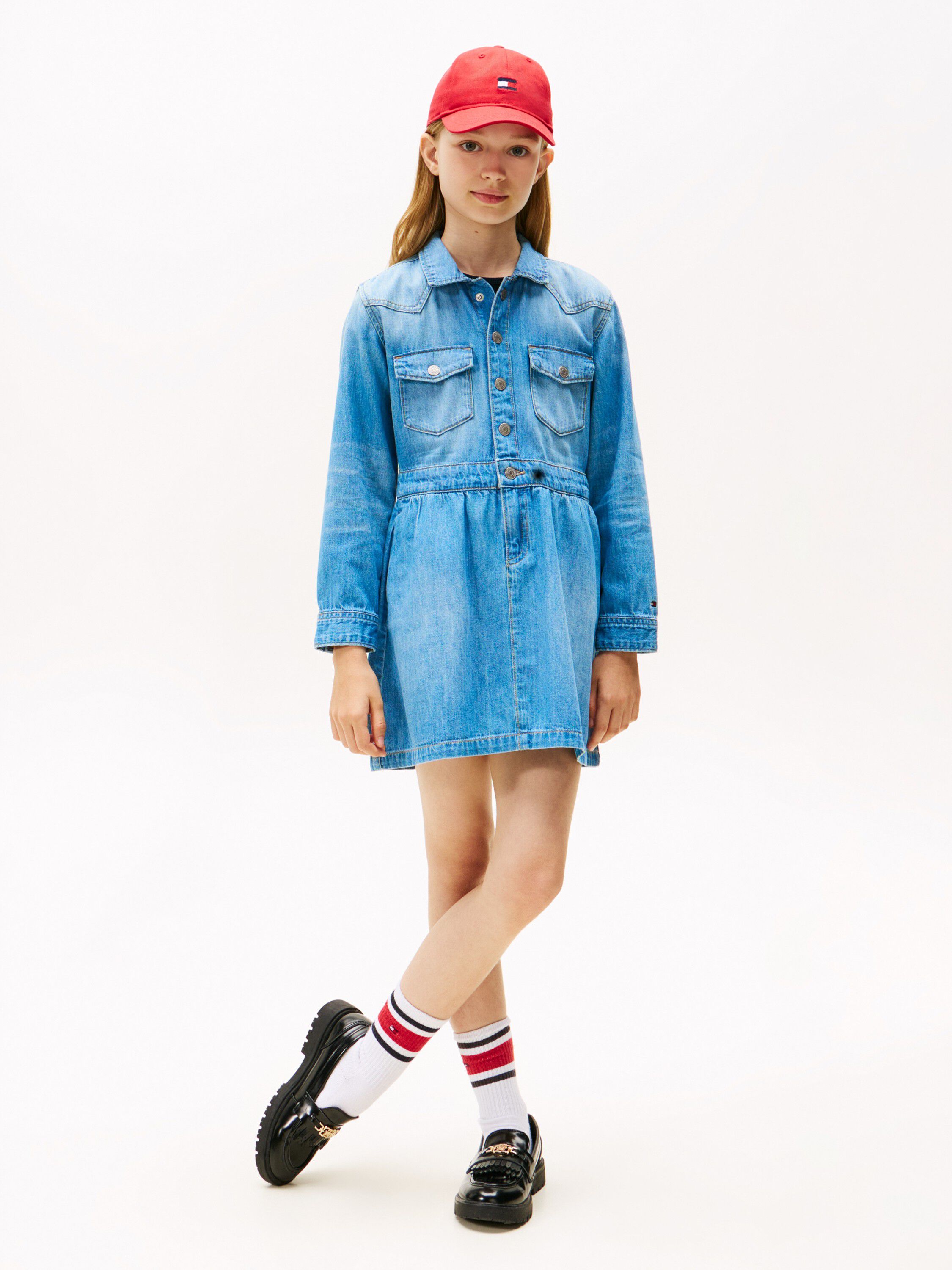 DENIM DRESS L/S