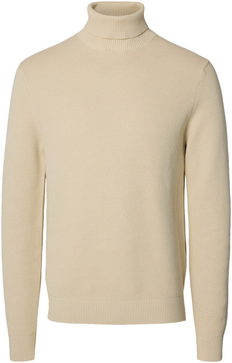 SLHDANE LS KNIT STRUCTURE ROLL NECK