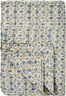 Quilt naturfarvet m/blåt mønster