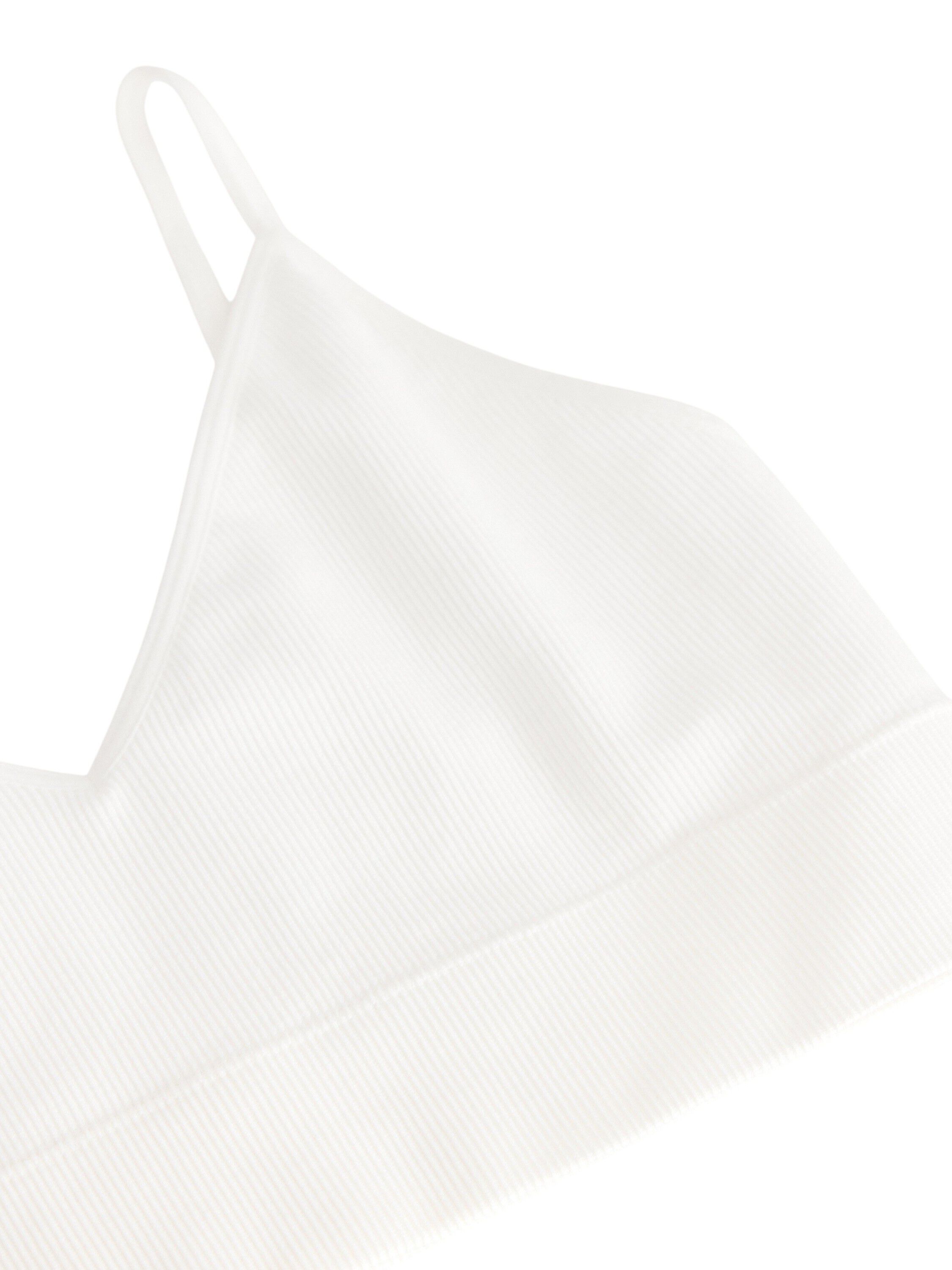 Mjuk ribbad bh utan s&ouml;mmar med v-ringning