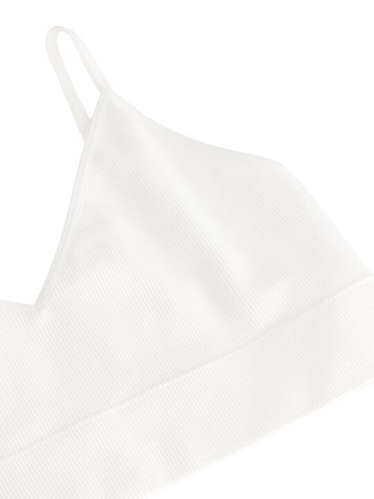 Mjuk ribbad bh utan sömmar med v-ringning