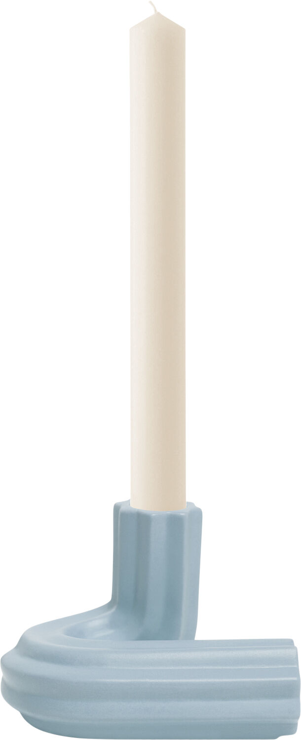 CANDLE HOLDER TEMPLO LIGHT BLUE