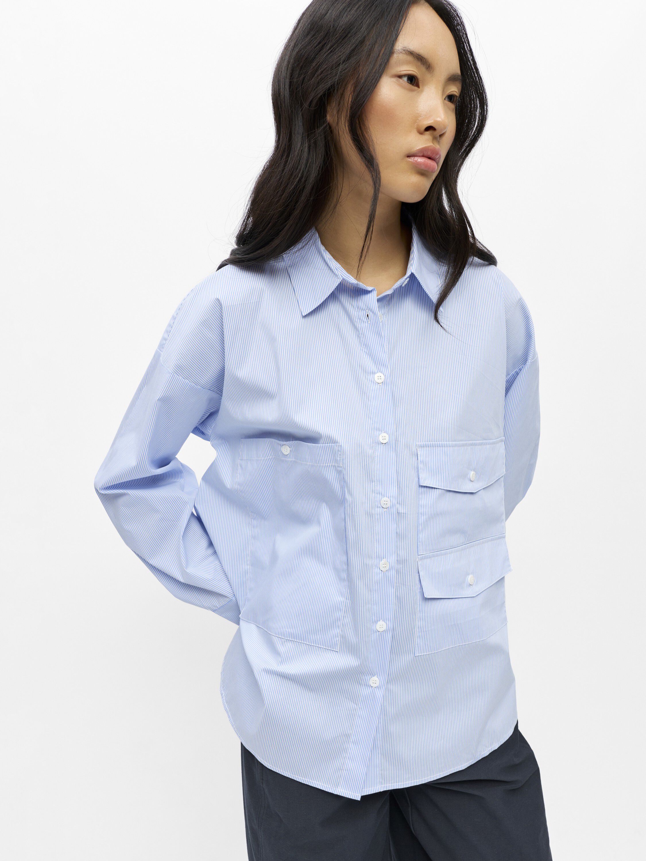 Objzila L/S Lo Pocket Shirt E Tne