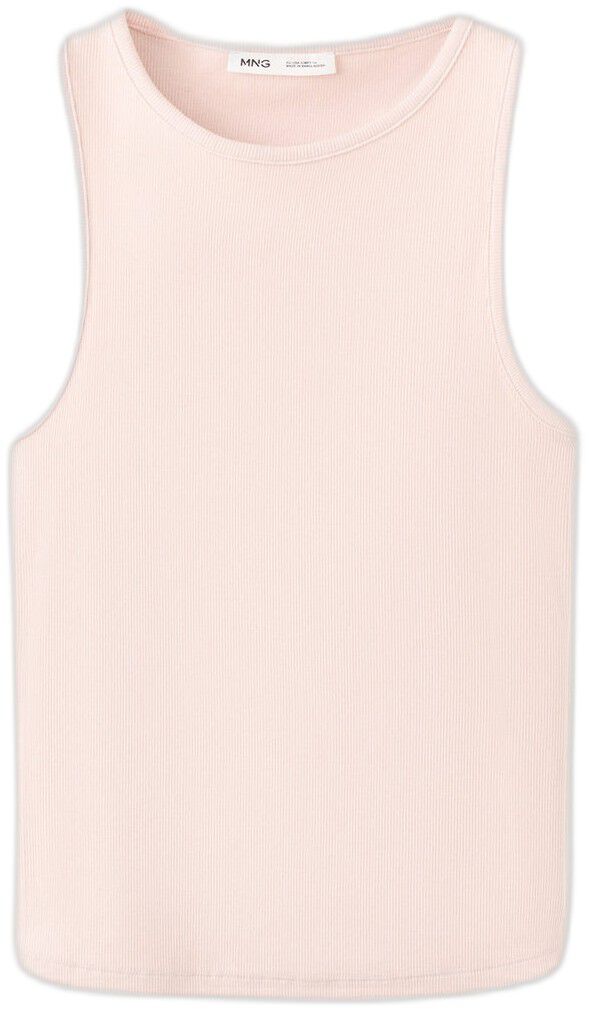Ribbed cotton-blend top