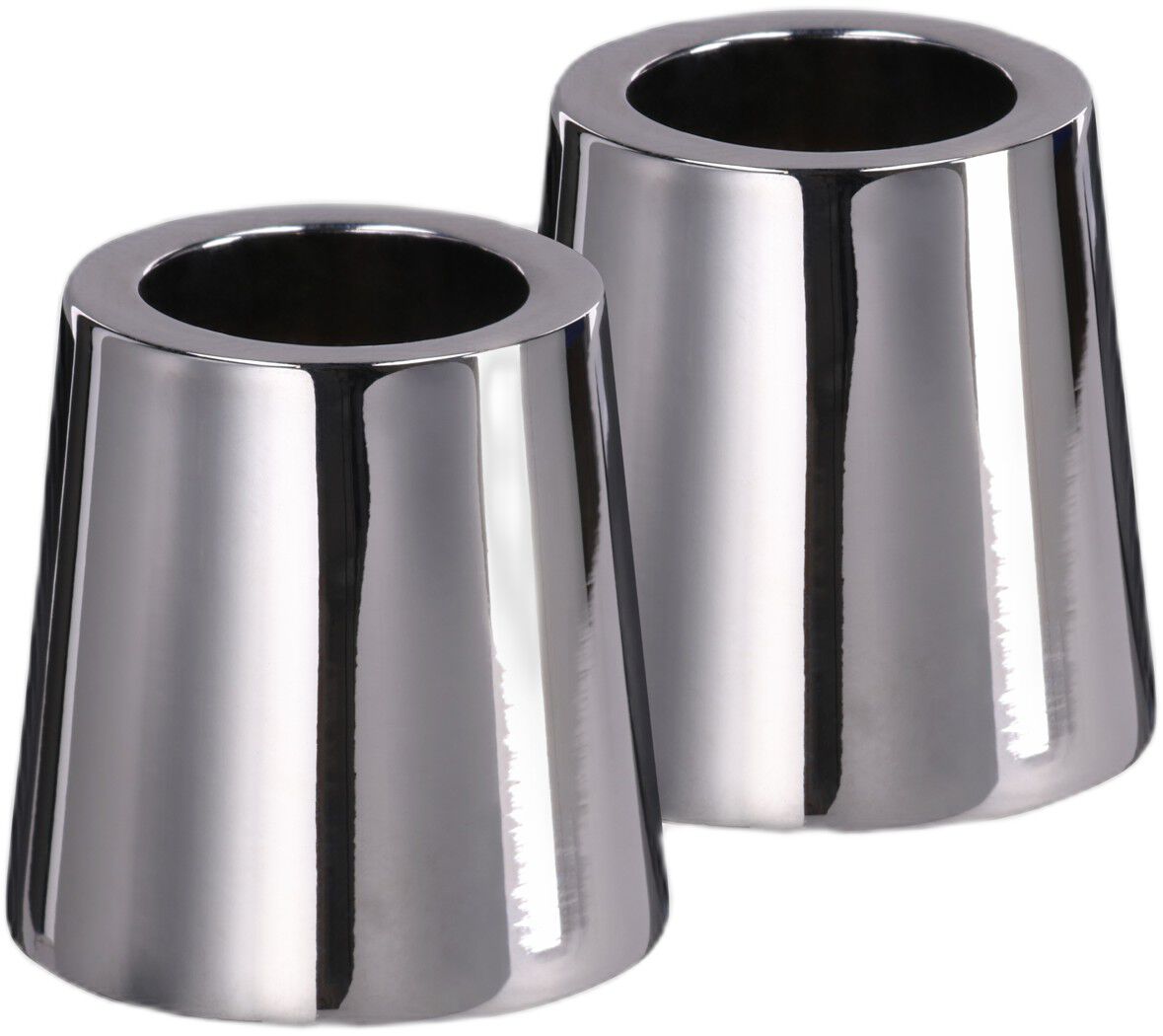 Light Candleholder mini taper, Chrome, 2-pack, 2,3x2,3 cm