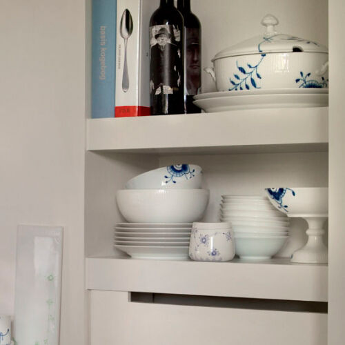 White Fluted fat oval 33 cm