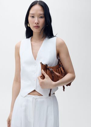 Straight lyocell suit waistcoat