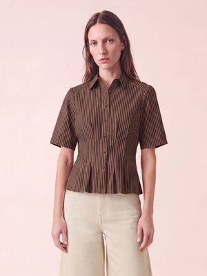 Neo Noir x Magasin - Balara Slim Stripe Poplin Shirt