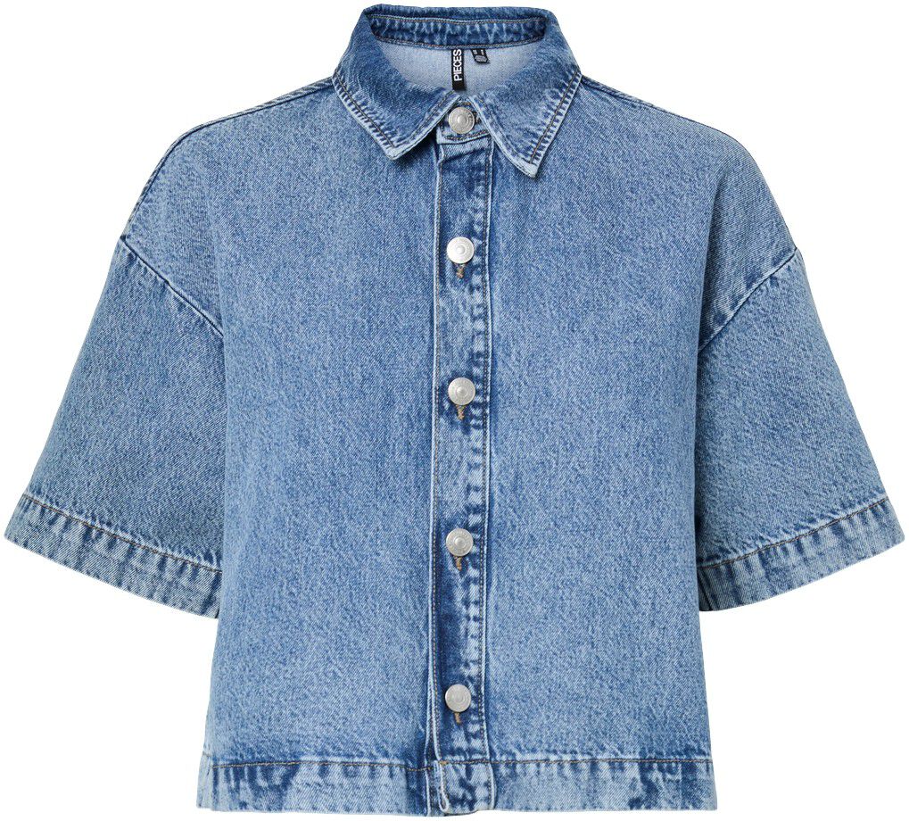 Pcsky Ss A-Shape Denim Top Noos Bc
