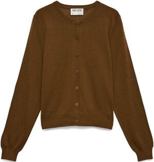 AWCARA LS O-NECK WOOL CARDIGAN NOOS