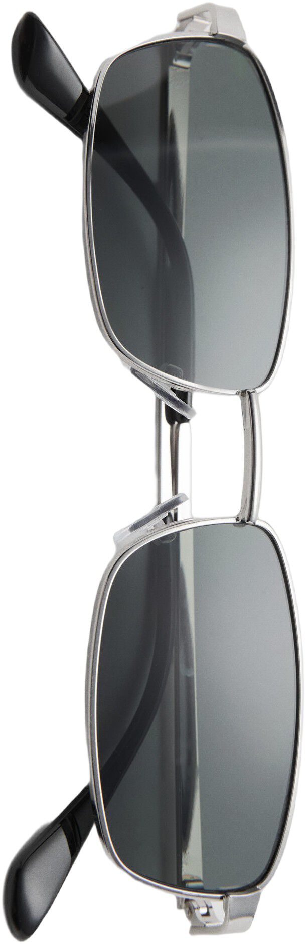 Rectangular metal frame sunglasses