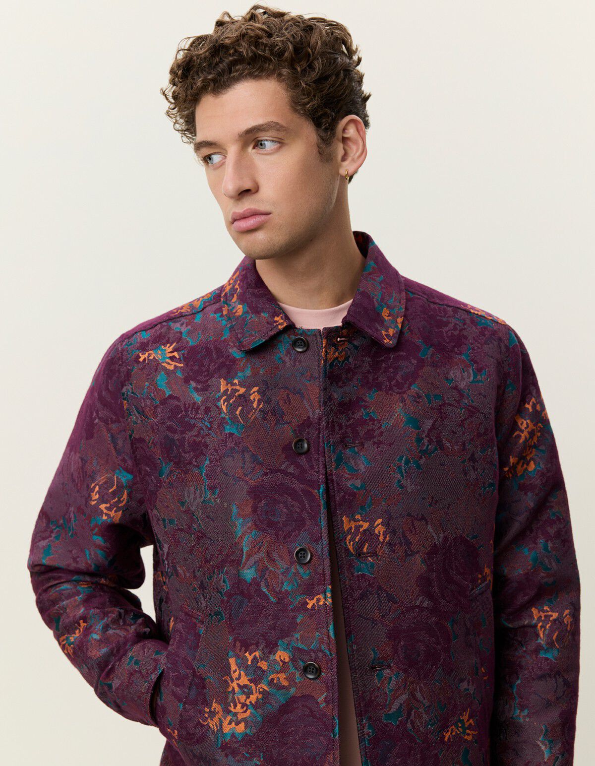 Leaves Jacquard Overshirt