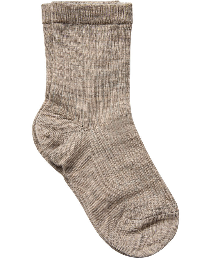 Wool rib socks